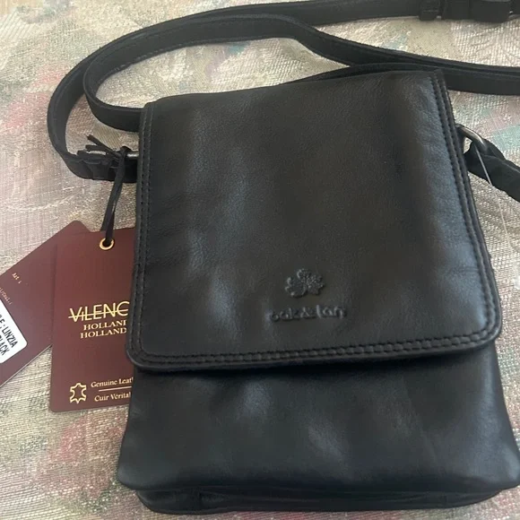 Women’s Black leather Crossbody purse. Luxe, leather, soft and supple,New - Picture 6 of 6